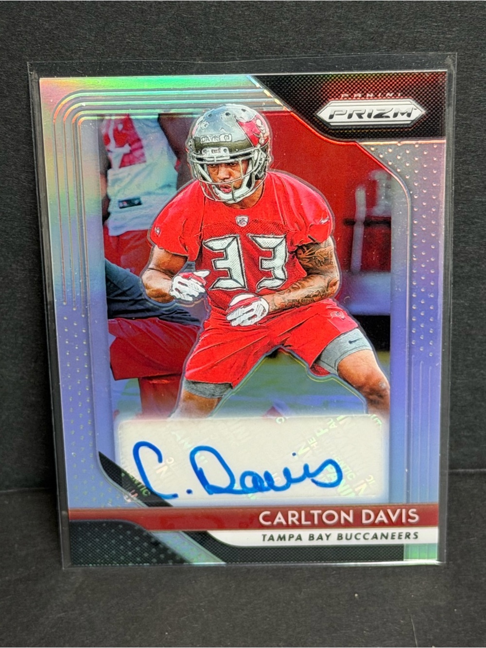 Carlton Davis 2018 Panini Prizm Silver Prizm Refractor Rc Auto